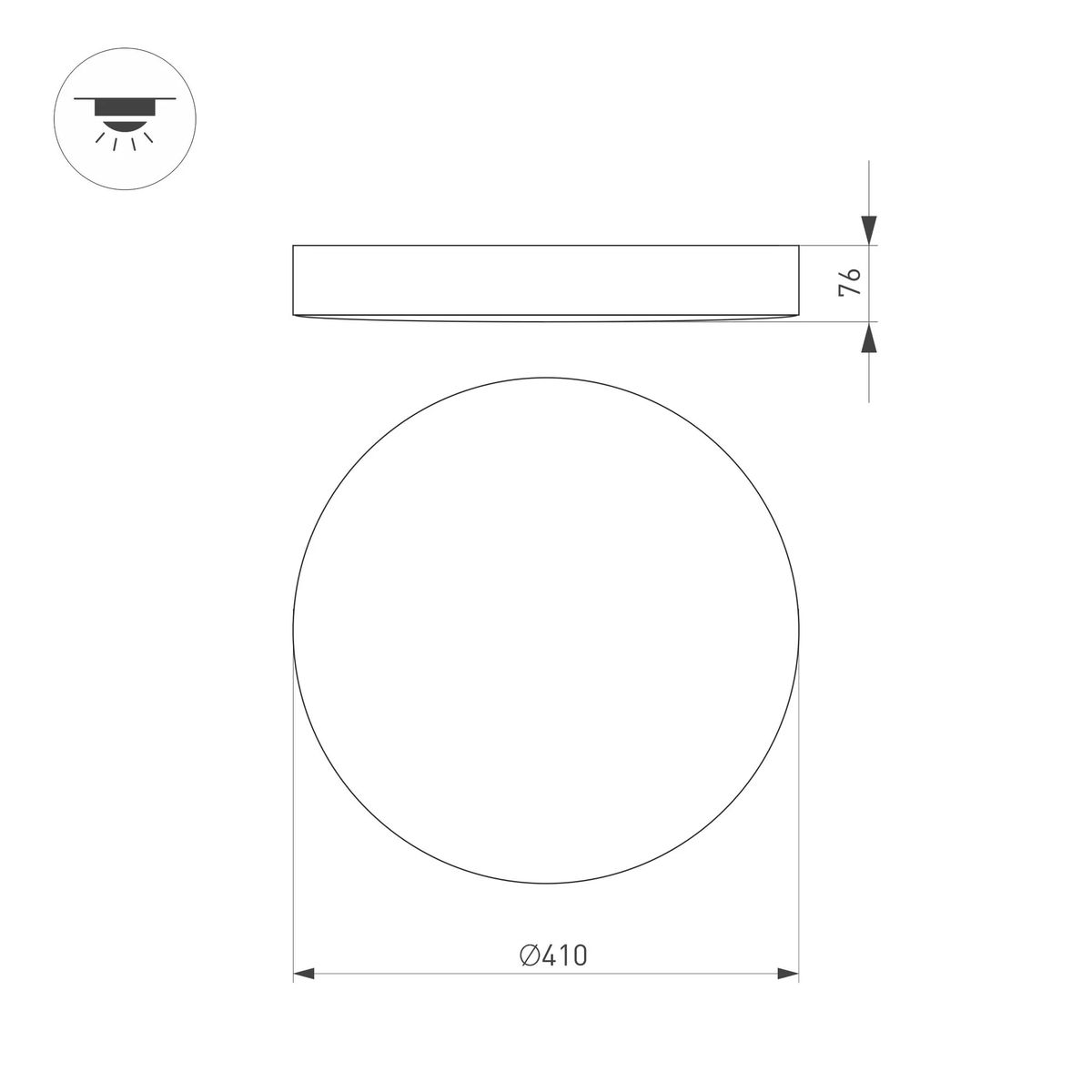 Потолочный светодиодный светильник Arlight SP-Flower-R410-32W Warm3000 049798