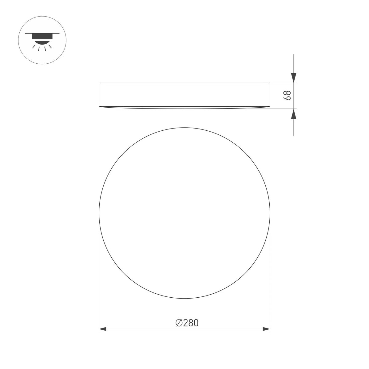 Потолочный светодиодный светильник Arlight SP-Flower-R280-15W Warm3000 049794