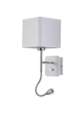 Бра Crystal Lux Paco AP2 Chrome/White