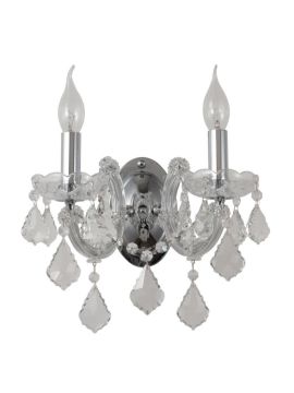 Бра Crystal Lux Ines AP2 Chrome/Transparent