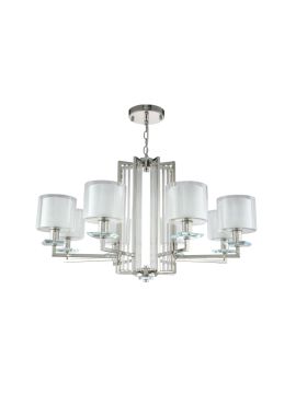 Подвесная люстра Crystal Lux Nicolas NICOLAS SP-PL8 NICKEL/WHITE