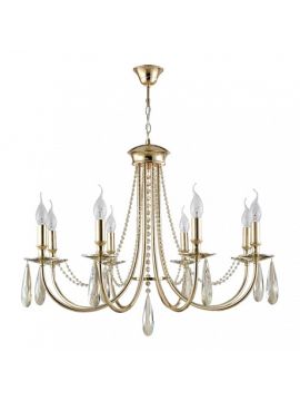 Подвесная люстра Crystal Lux Victoria SP8 Gold/Amber