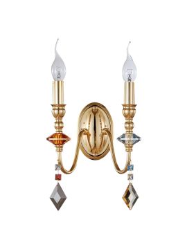 Бра Crystal Lux MERCEDES AP2 GOLD/COLOR