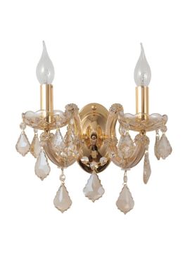 Бра Crystal Lux Ines AP2 Gold/Amber