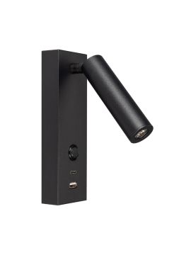 Спот Arlight SP-BED-CHARGE-S60x125-3W Warm3000 (BK, 20 deg, 230V, USB-A, USB-C) 029629(1)