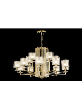 Подвесная люстра Crystal Lux Nicolas NICOLAS SP-PL10+5 GOLD/WHITE