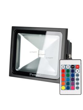 Прожектор Arlight AR-FLB-30W-220V RGB (IR ПДУ Карта 24кн) 023852