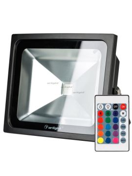 Прожектор Arlight AR-FLB-50W-220V RGB (IR ПДУ Карта 24кн) 023853
