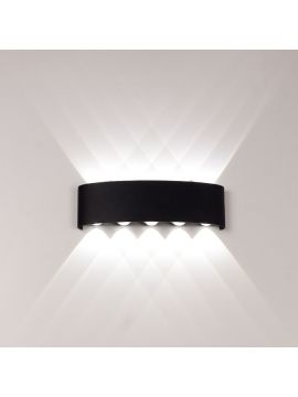 Уличный настенный светильник AM Group AM307-10X1W BK 4000K