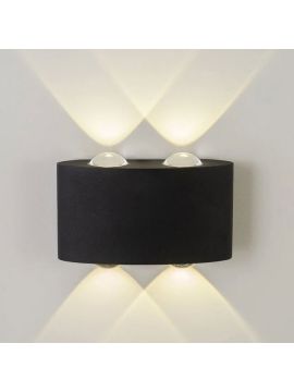 Уличный настенный светильник AM Group AM307-4X1 W BK 4000K