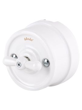 Переключатель Werkel одноклавишный Retro белый W5612001 4690389166709