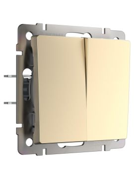 Выключатель двухклавишный Werkel шампань W1120011 4690389157134