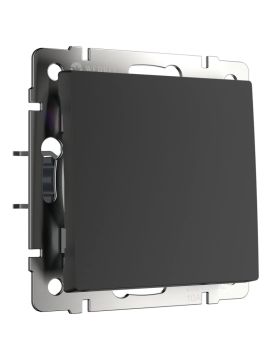 Выключатель Werkel одноклавишный проходной черный матовый W1112008 4690389156663