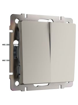 Выключатель двухклавишный проходной Werkel W1222004 4690389211928 a069458