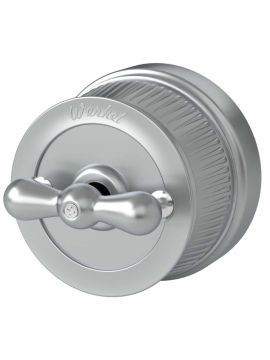 Выключатель Werkel на 4 положения двухклавишный Retro матовый хром WL19-01-05 4690389143427