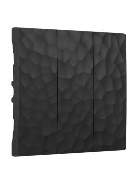 Набор клавиш Werkel Hammer для выключателя трехклавишного черный W1239008 4690389162688