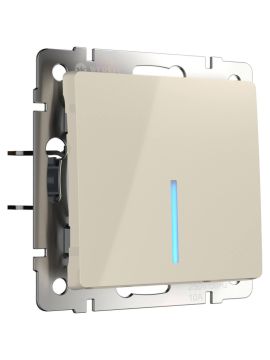 Выключатель одноклавишный проходной с подсветкой Werkel слоновая кость W1112103 4690389155574