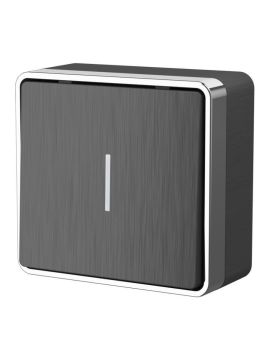 Выключатель одноклавишный с подсветкой Werkel Gallant графит рифленый W5010104 4690389163814