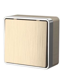 Выключатель одноклавишный проходной Werkel Gallant шампань рифленый W5012010 4690389164088