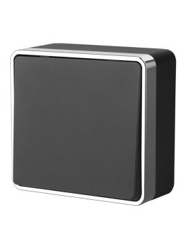 Выключатель одноклавишный Werkel Gallant черный/хром W5012035 4690389164101
