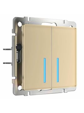 Сенсорный выключатель двухклавишный с подсветкой Werkel 4690389179587 W4520011