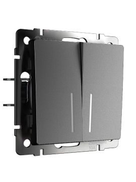 Выключатель двухклавишный с подсветкой Werkel W1120164 4690389194368 a063099