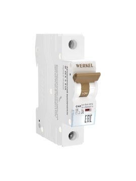 Автоматический выключатель 1P 40 A C 6 кА Werkel W901P406 4690389192715 a062538