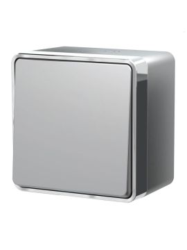 Выключатель одноклавишный влагозащищенный Werkel Gallant серебряный W5010206 4690389167089