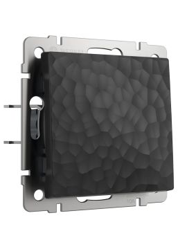 Выключатель Werkel Hammer одноклавишный проходной черный W1212008 4690389162053