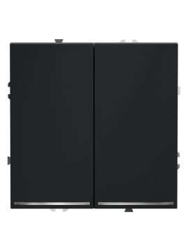 Выключатель двухклавишный с подсветкой Voltum S70 VLS020207