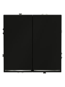 Выключатель двухклавишный с подсветкой Voltum S70 VLS020208