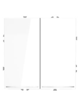 Выключатель двухклавишный с подсветкой Voltum S70 VLS020201