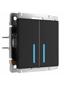 Сенсорный выключатель двухклавишный с подсветкой Werkel 4690389179570 W4520008