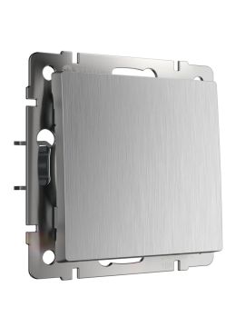 Выключатель одноклавишный Werkel cеребряный рифленый W1110009 4690389158865