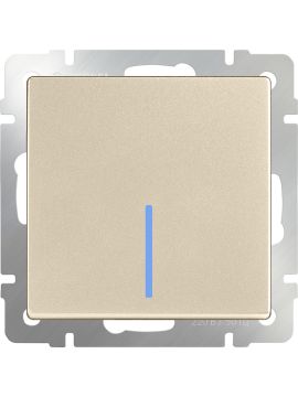 Выключатель Werkel WL11-SW-1G-LED (шампань)