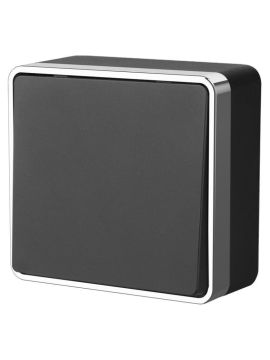 Выключатель одноклавишный Werkel Gallant черный/хром WL15-01-01 4690389130205