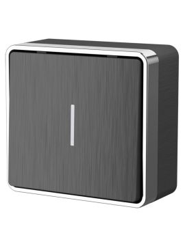 Выключатель одноклавишный с подсветкой Werkel Gallant графит рифленый WL15-01-04 4690389128219