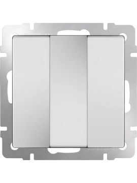 Выключатель трехклавишный Werkel белый WL01-SW-3G 4690389073427