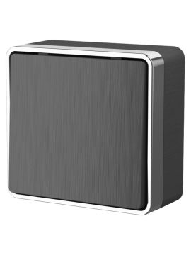 Выключатель одноклавишный Werkel Gallant графит рифленый WL15-01-01 4690389128172