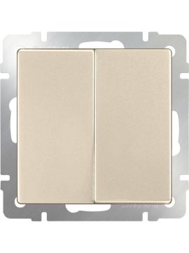 Выключатель Werkel двухклавишный шампань WL11-SW-2G 4690389124631