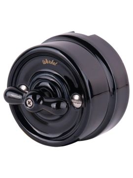 Переключатель Werkel одноклавишный Retro черный WL18-01-03 4690389100765