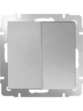 Выключатель Werkel двухклавишный серебряный WL06-SW-2G 4690389053832