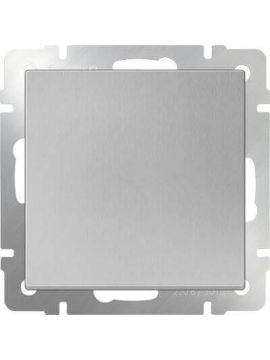 Выключатель Werkel одноклавишный проходной серебряный WL06-SW-1G-2W 4690389053825