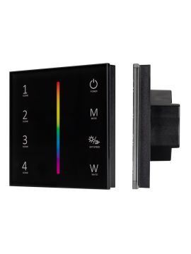 Панель Arlight Smart-P22-RGBW-G-IN Black (12-24V, 4x3A, Sens, 2.4G) 033766