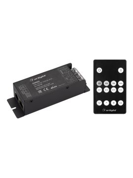Диммер Arlight ARL-SYNC-Dim Black (12-24V, 1x25A, ПДУ 14кн, RF, RJ45) 035135