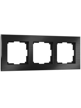 Рамка Werkel Aluminium на 3 поста черный алюминий W0031708 4690389158100