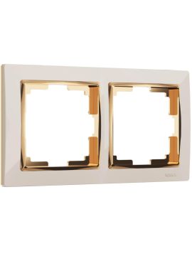 Рамка на 2 поста Werkel Snabb слоновая кость/золото W0021932 4690389160776