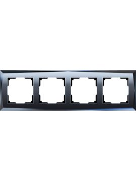 Рамка на 4 поста Werkel Diamant черный W0041208 4690389158841
