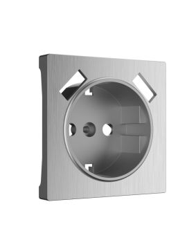 Накладка для розетки USB Werkel cеребряный рифленый W1179509 4690389159848