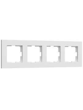 Рамка на 4 поста Slab белый матовый W0042961 4690389193514 a062797